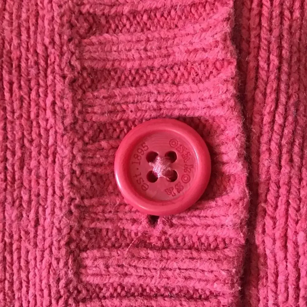Oshkosh wool blend hooded pink fairisle sweater 24 months